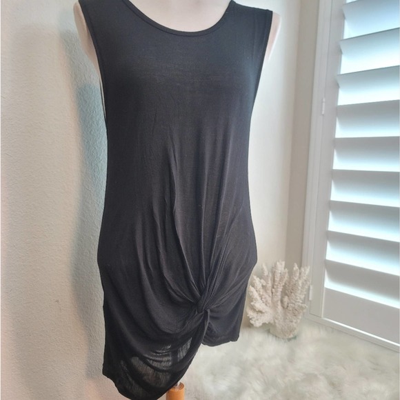 MADEWELL TWISTED SLEEVELESS T-SHIRT DRESS CREW NECK WOMEN'S SIZE LARGE - Picture 13 of 14